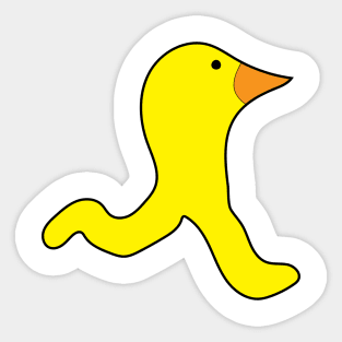 Running duckling Sticker